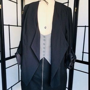 NWOT Torrid Black Open Front Blazer